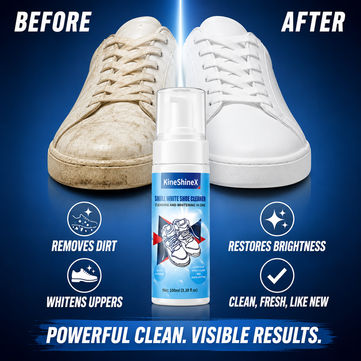 Sneaker Care Cleaner - Kit Pulitore per Scarpe Gihen, Detergente